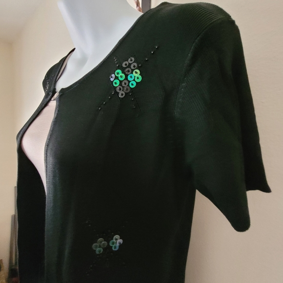 3/$20 Black Shrug with Sequins - Picture 3 of 9